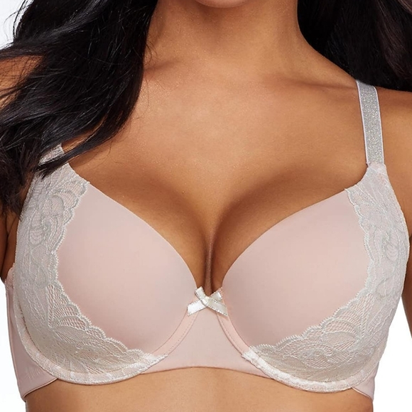 Perfects Perfectly Australian Balconette Padded Underwire Lace Sparkles Bra 38 C - Picture 2 of 13
